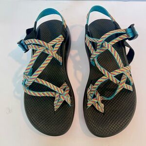 CHACO ZX2 Classic Fiesta Rainbow Women's Size W9 Sandal Double Strap Waterproof